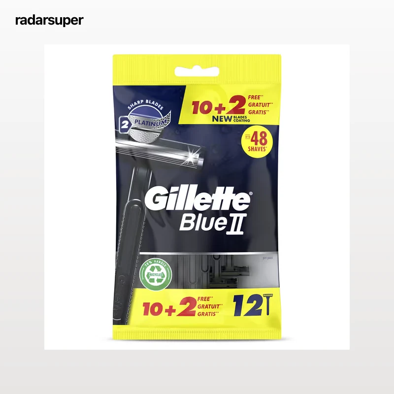 Maquinilla de afeitar 2 hojas Gillette Blue II 12 unidades