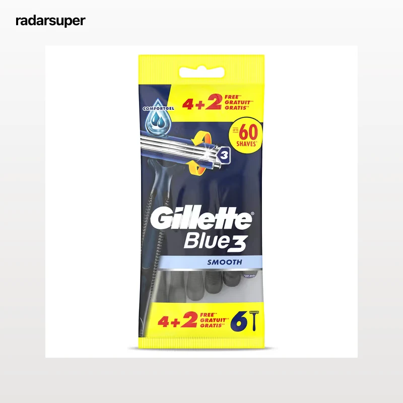 Maquinilla de afeitar 3 hojas Gillette 6 unidades