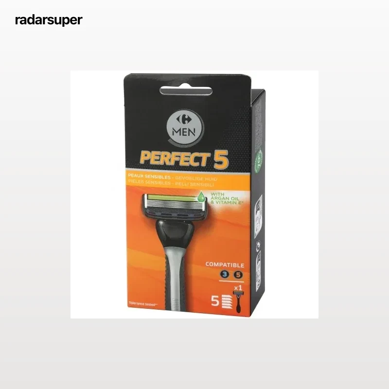 Maquinilla para hombre pieles sensibles 5 hojas Perfect 5 Carrefour Men 1 ud.