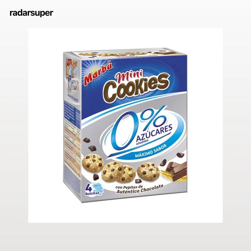MARBÚ Galletas mini con pepitas de chocolate 120 g.