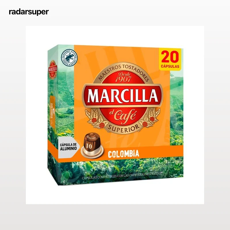 MARCILLA Café en cápsulas Colombia 20 uds.