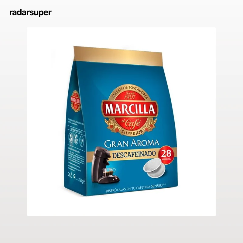 MARCILLA Café en cápsulas descafeinado Gran Aroma 28 uds.