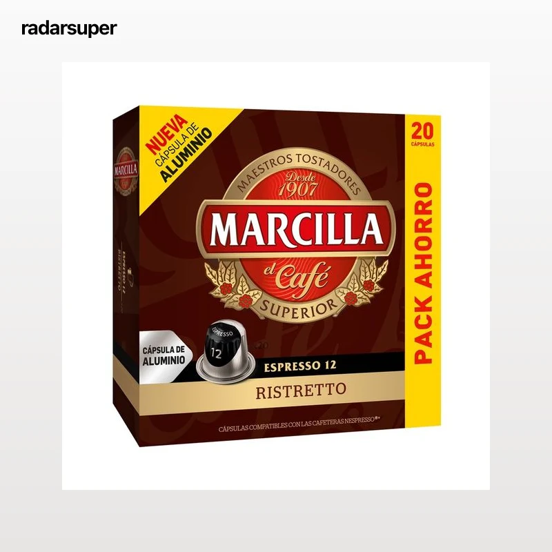 MARCILLA Café en cápsulas Ristretto I12, 20 uds.