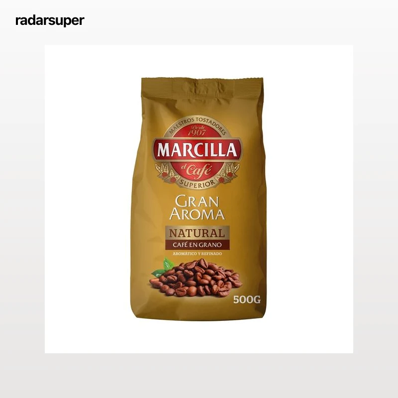 MARCILLA Café tueste natural en grano 500 g.