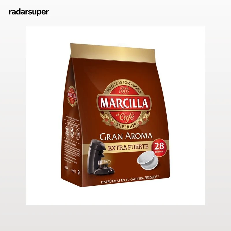 MARCILLA SENSEO Café en cápsulas extra fuerte Gran Aroma 28 uds.