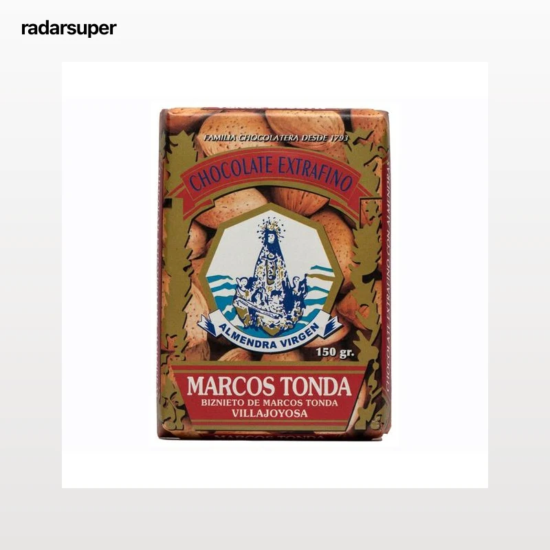 MARCOS TONDA Chocolate extrafino de almendra Virgen 150 g.