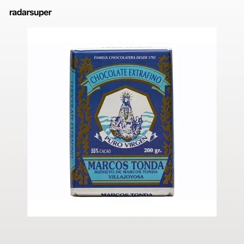 MARCOS TONDA Chocolate extrafino puro Virgen 200 g.