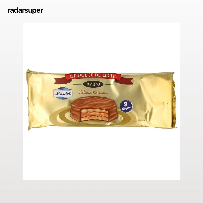 MÁRDEL Alfajores de chocolate con dulce de leche 150 gr,