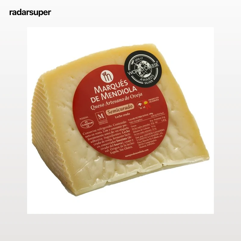MARQUÉS DE MENDIOLA Queso de oveja semicurado artesano, cuña.