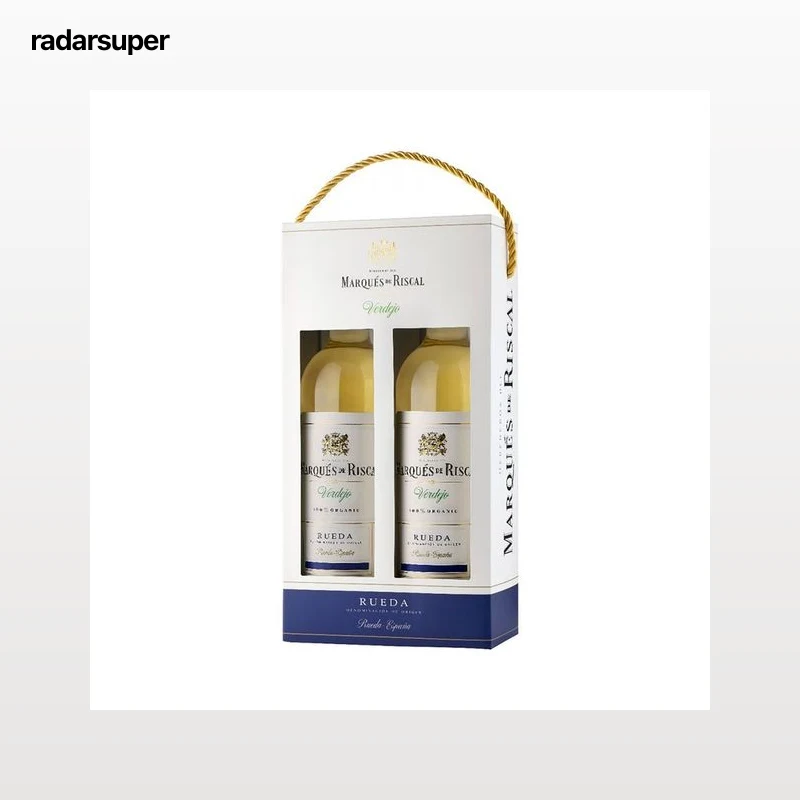 MARQUÉS DE RISCAL Estuche de 2 botellas de vino blanco Verdejo con D.O. Rueda.