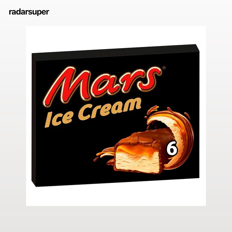 MARS Snack cremoso de caramelo recubierto de chocolate 6 x 60 ml.