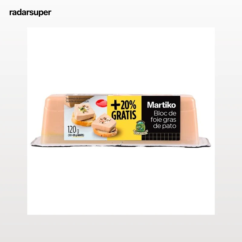 MARTIKO Block de foie gras de pato cocido 100 g.
