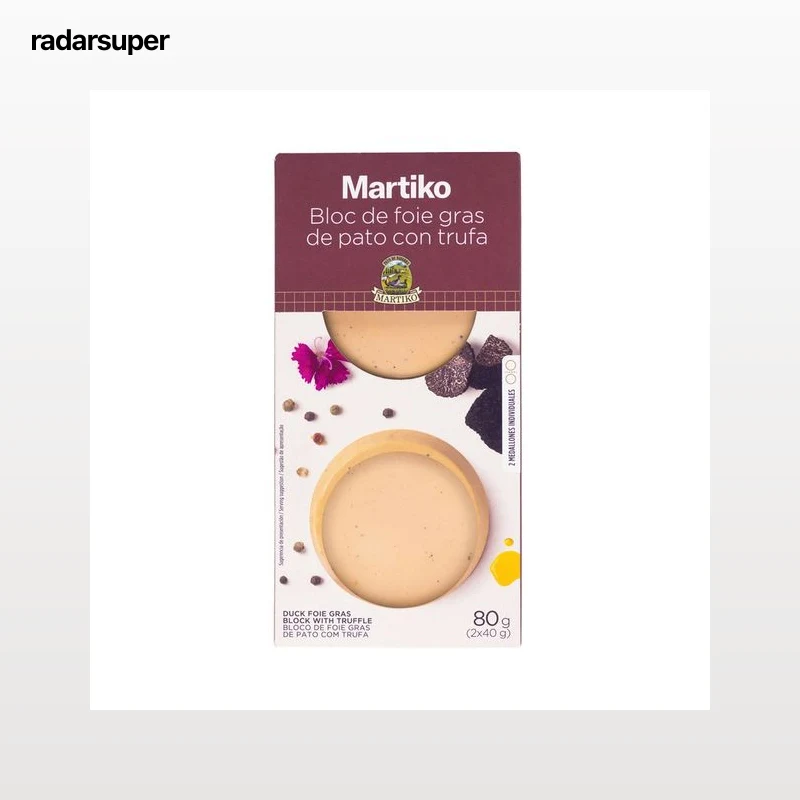MARTIKO Blocs de foie gras de pato con trufa 2 x 40 g.