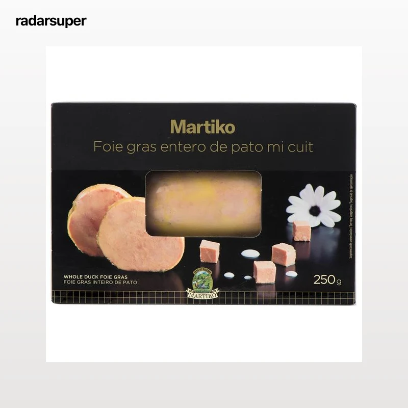MARTIKO Foie gras de pato (de Navarra) entero "Mi cuit" 250 g.