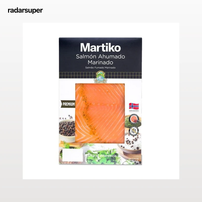 MARTIKO Salmón ahumado marinado premium MARTIKO 80 gr.