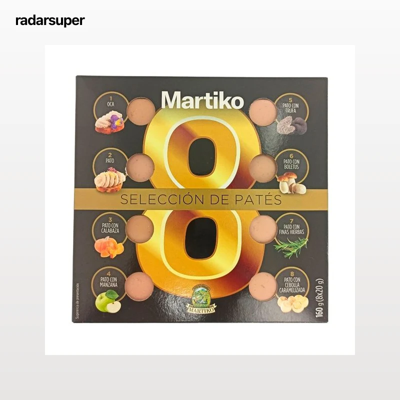 MARTIKO Surtido de pates de oca y pato 8 x 20 g.