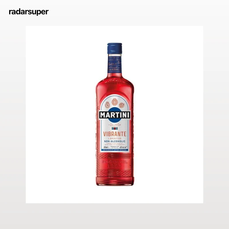 MARTINI Vibrante Aperitivo sin alcohol, afrutado y balanceado con notas de artemisa y bergamota italiana botella 75 cl.