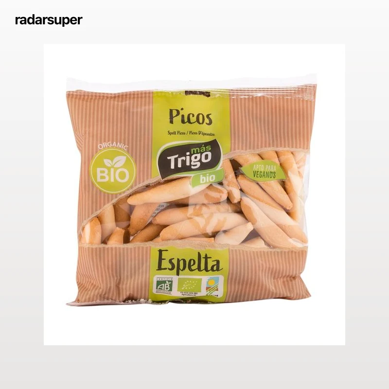 MÁS TRIGO Picos camperos de espelta bio MÁS TRIGO 150 g.