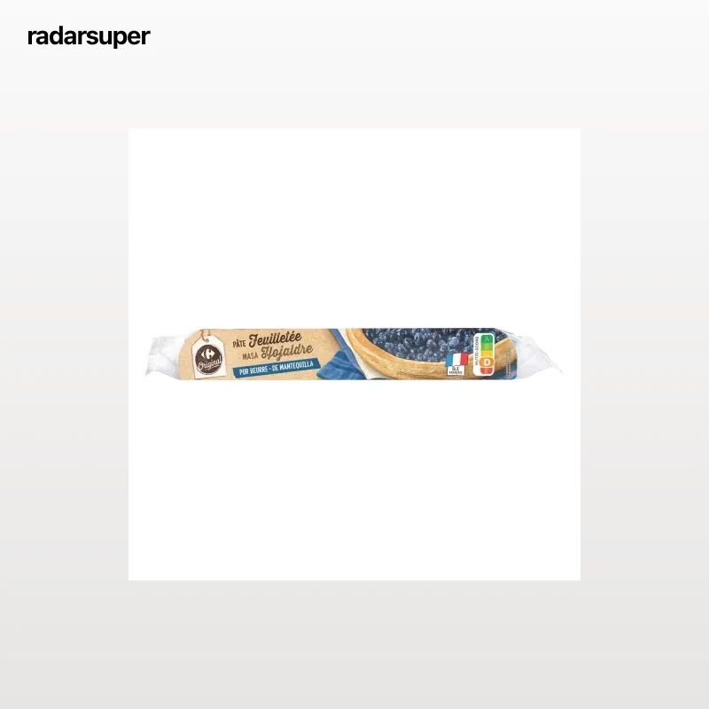 Masa de hojaldre con mantequilla Carrefour 230 g.