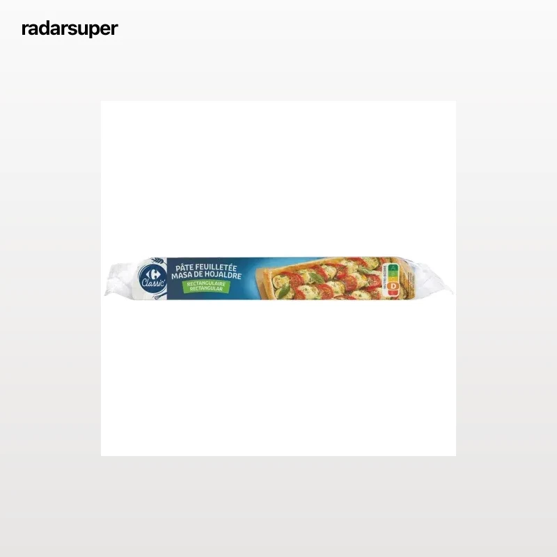 Masa de hojaldre rectangular Carrefour Classic' 230 g.