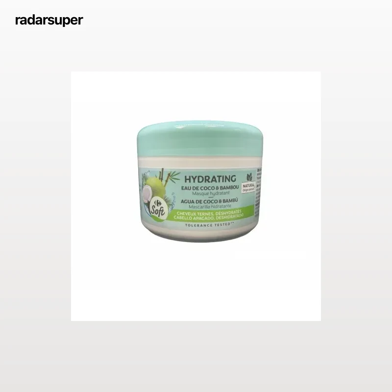 Mascarilla capilar aceite de coco Carrefour Soft 300 ml.