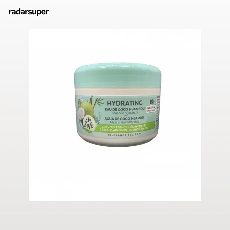 Mascarilla capilar aceite de coco Carrefour Soft 300 ml.