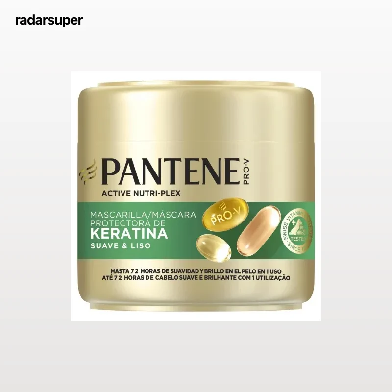 Mascarilla capilar de keratina suave & liso para cabello apagado y encrespado Pantene Pro-V 300 ml.
