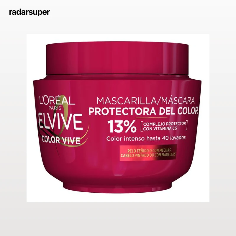 Mascarilla capilar protectora Elvive 310ml Color Vive cabello teñido