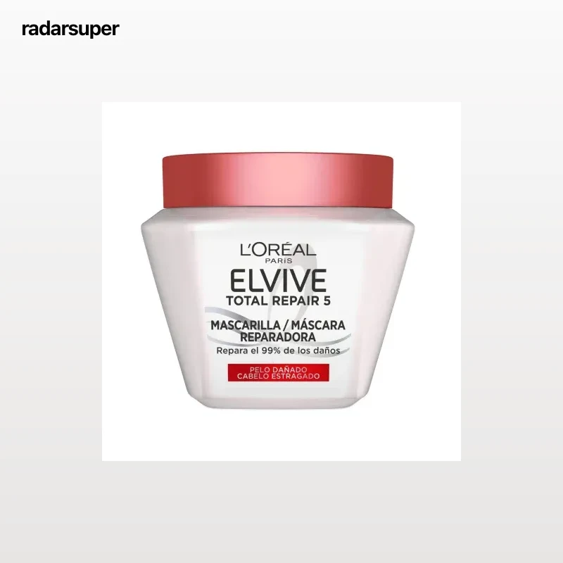 Mascarilla capilar reparadora para cabello muy dañado Total Repair 5 Elvive L'Oréal Paris 300 ml.