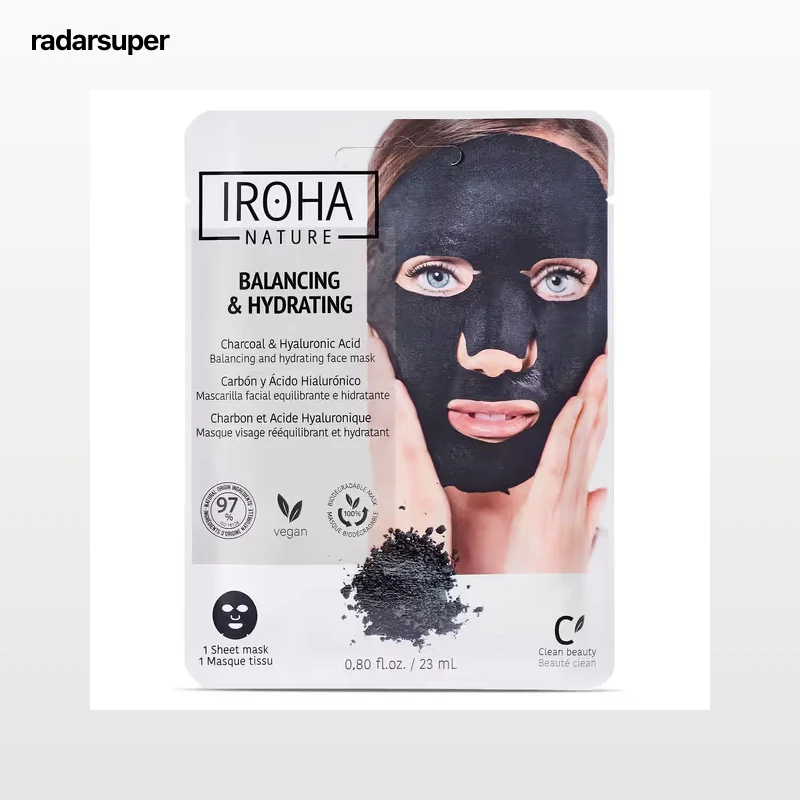 Mascarilla facial detox carbón Iroha nature 1 unidad