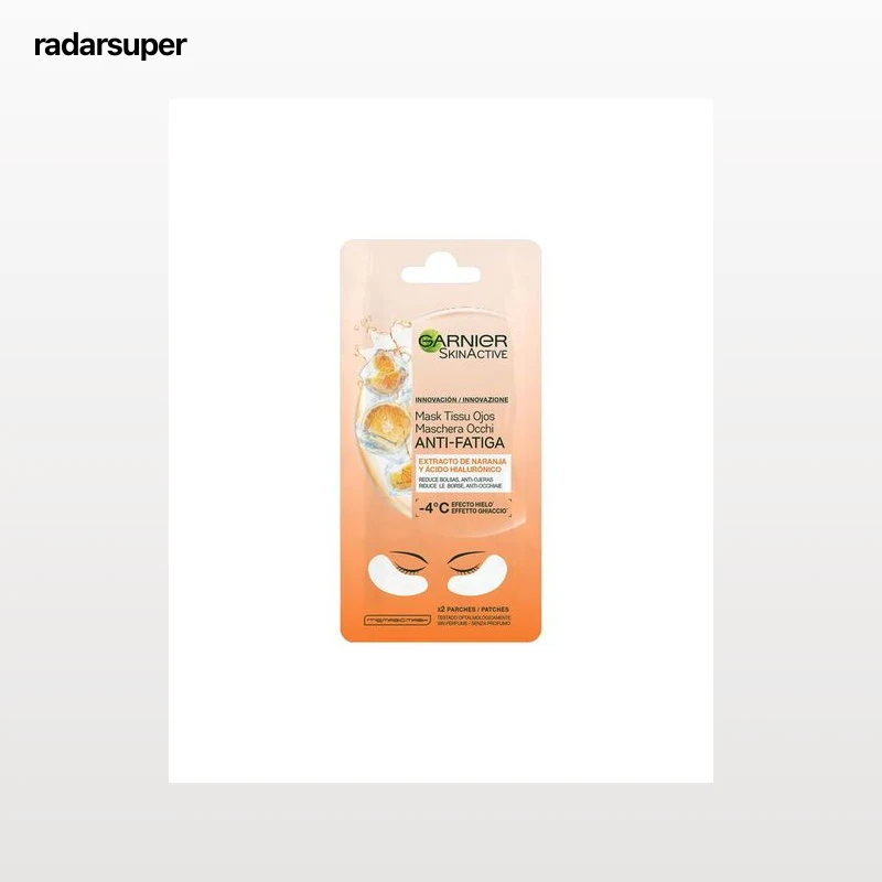 Mascarilla de Ojos Garnier Antifatiga con Extracto de Naranja y Ácido Hialurónico