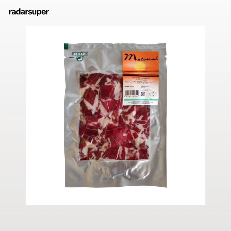MATORRAL Virutas curadas de jamón y paleta (50% cerdo blanco, 50% cerdo ibérico) MATORRAL 150 g.