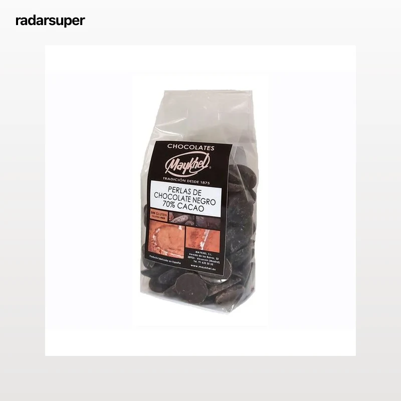 MAYKHEL Perlas de chocolate negro 70% cacao 150 gr.