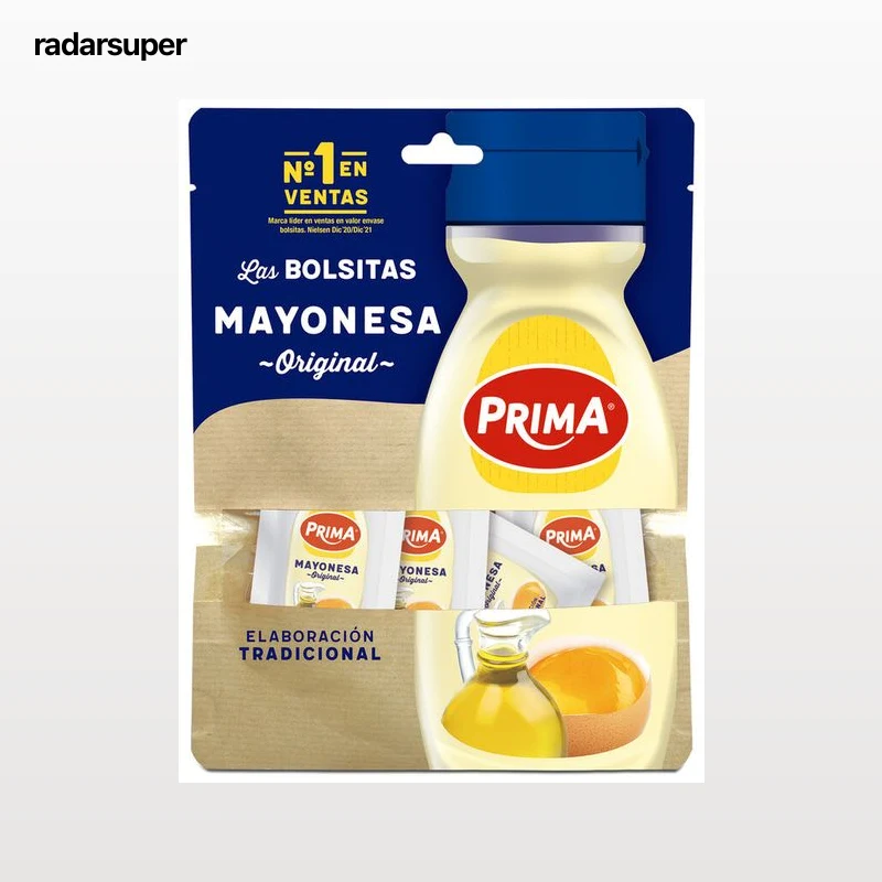 Mayonesa 12 bolsas individuales Prima 120g