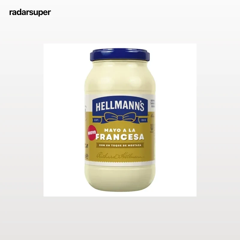 Mayonesa a la francesa Hellmann's sin gluten 340 ml.