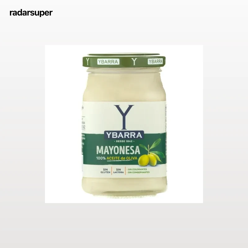 Mayonesa con aceite de oliva Ybarra sin gluten y sin lactosa 225 ml.
