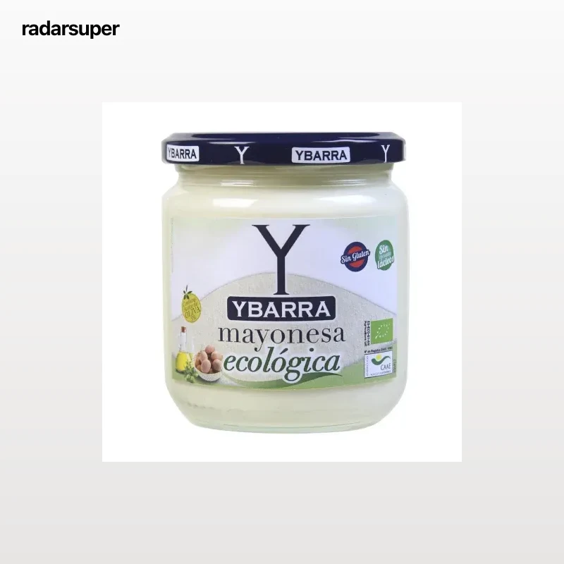 Mayonesa ecológica Ybarra sin gluten tarro 300 ml.