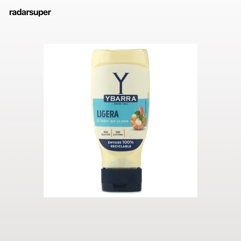 Mayonesa ligera Ybarra sin gluten y sin lactosa envase 400 g.
