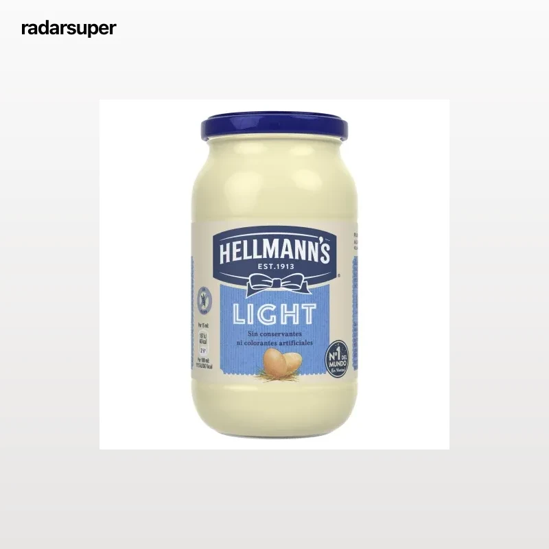 Mayonesa Light Hellmann's sin gluten tarro 430 ml.