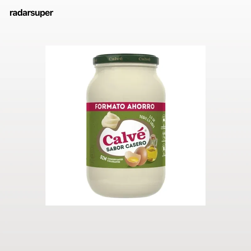 Mayonesa sabor casero Calvé sin lactosa tarro 650 ml.