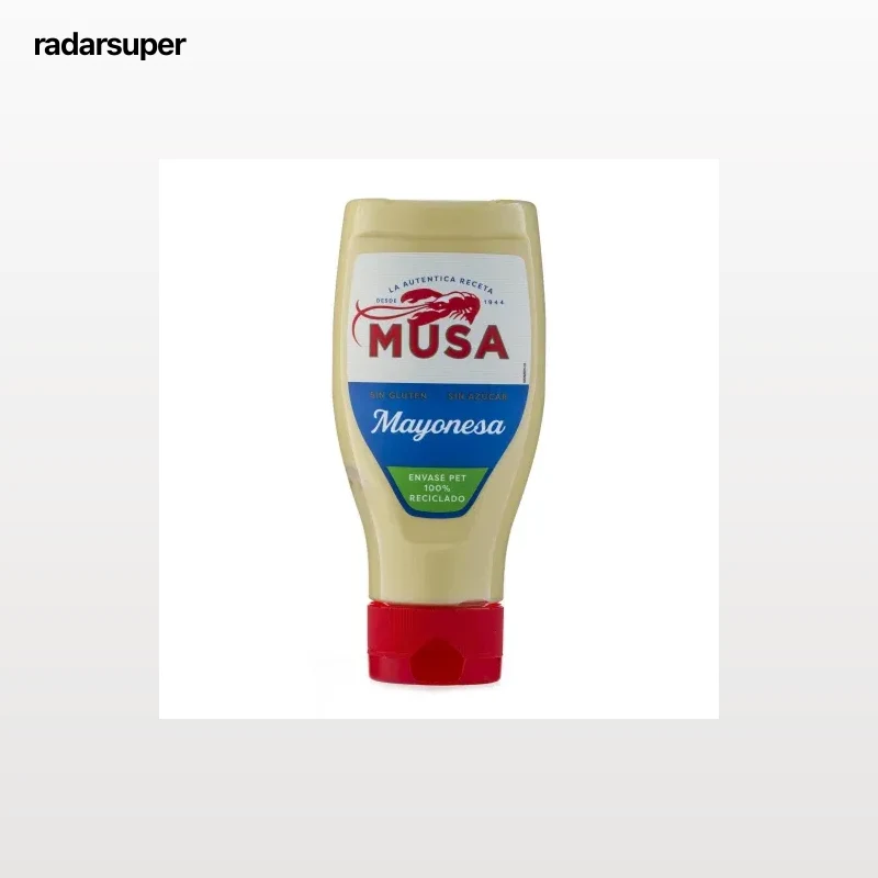 Mayonesa sin azúcar Musa sin gluten envase 430 ml.