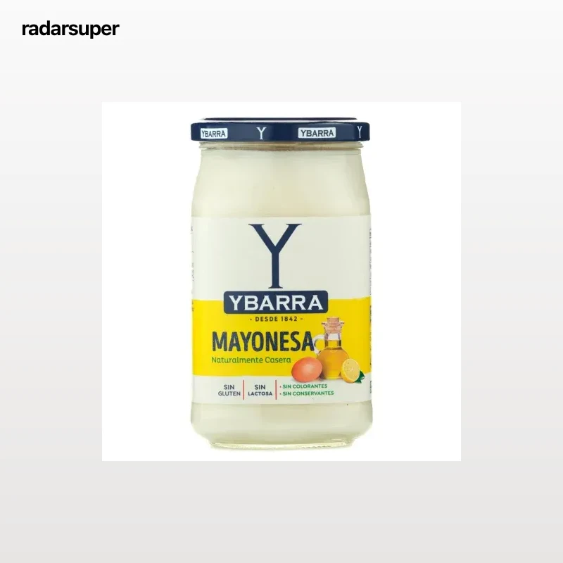 Mayonesa Ybarra sin gluten y sin lactosa tarro 450 ml.