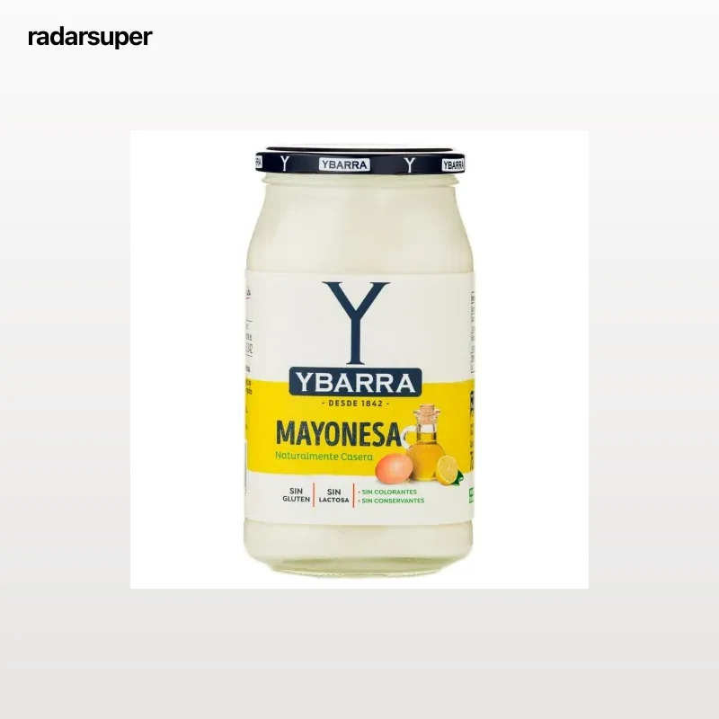 Mayonesa Ybarra sin gluten y sin lactosa tarro 750 ml.
