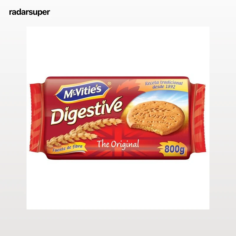 Mc VITIE"S Galletas Digestive de trigo, fuente natural de fibra 800 g.