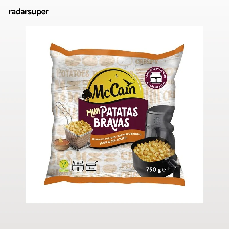 McCAIN Mini patatas bravas cortadas en cubos 750 g.