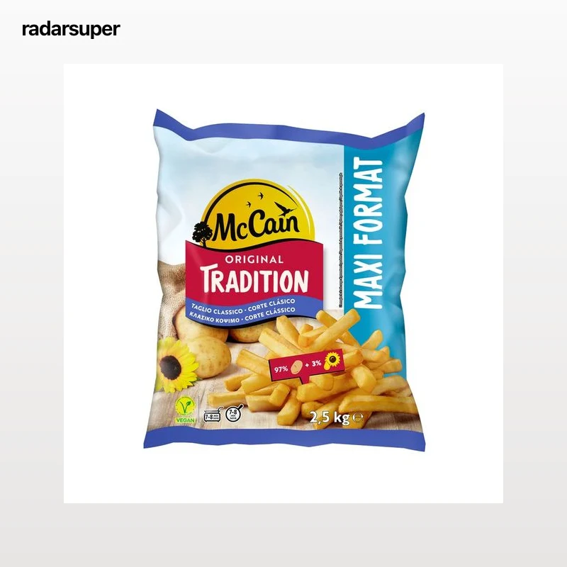 McCAIN Patatas con corte tradicional, prefritas y ultracongeladas Tradition 2.5 kg.