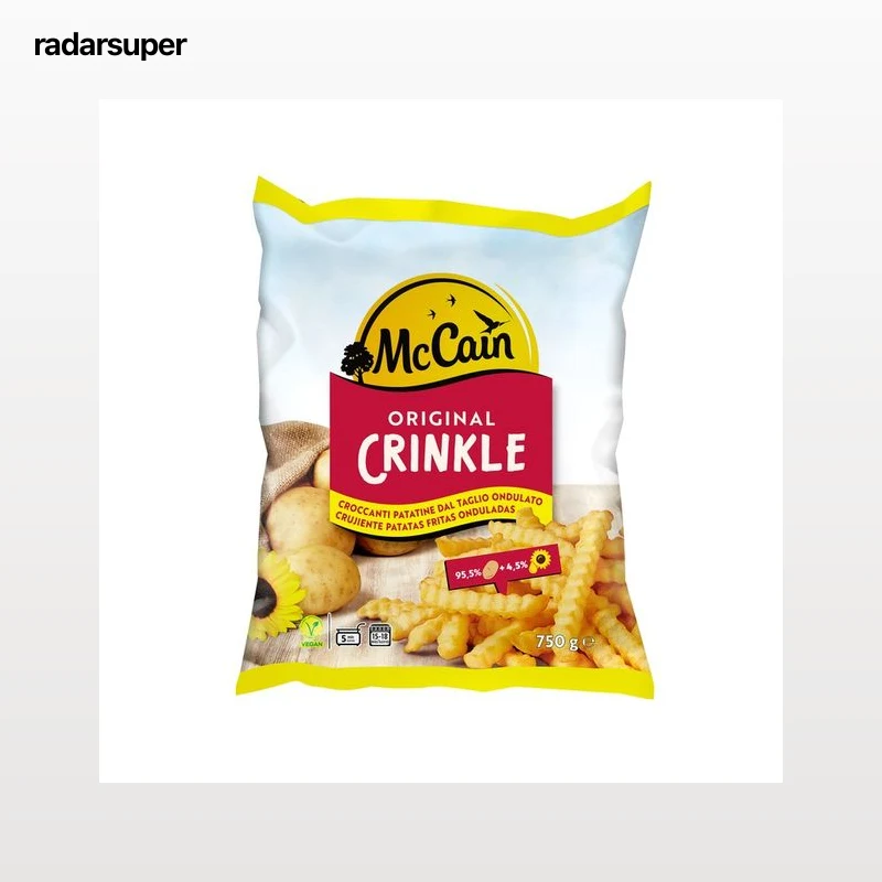 McCAIN Patatas fritas onduladas, prefritas y ultracongeladas 750 g.