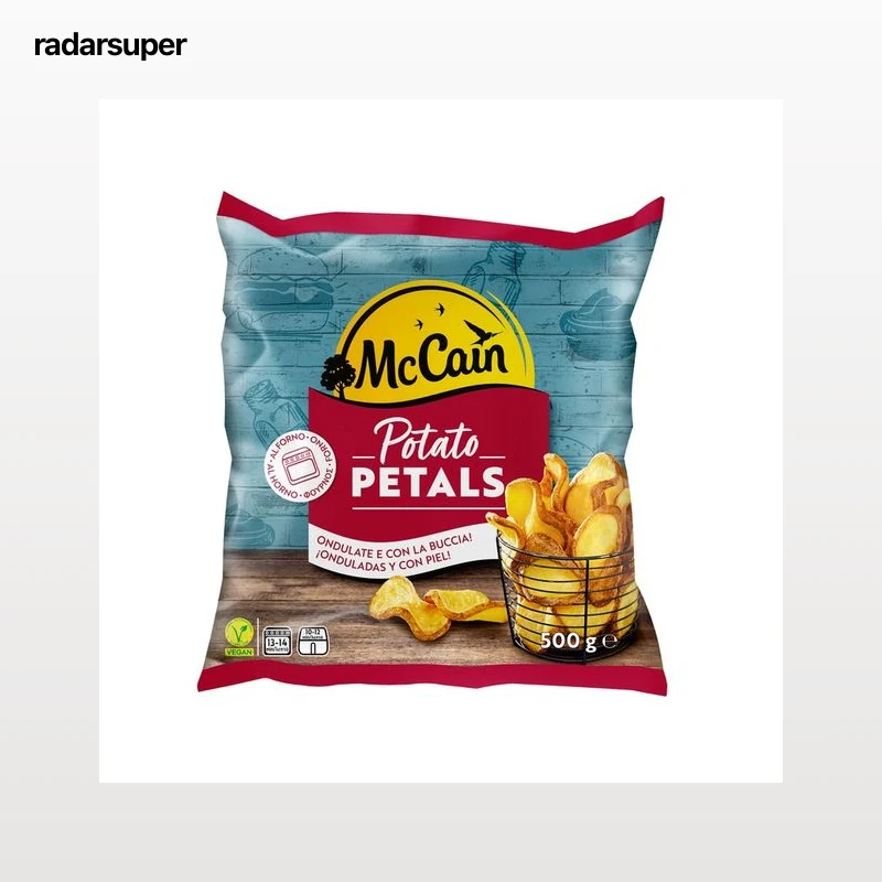 McCAIN Patatas onduladas y con piel, prefitas y ultracongeladas MCCAIN Petals 500 g.