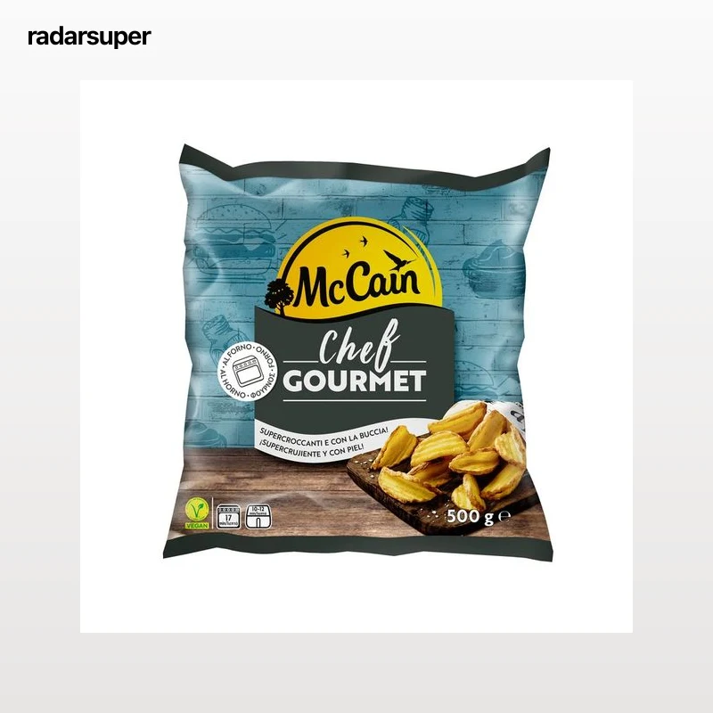 McCAIN Patatas con piel, prefritas, supercrujientes y congeladas Chef gourmet 500 g.