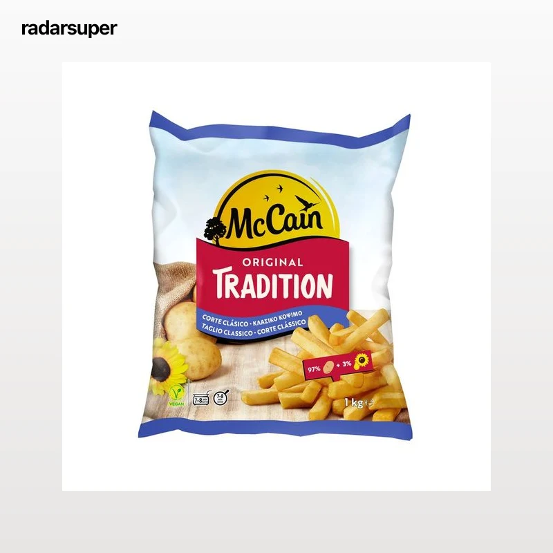 McCAIN Patatas prefritas con corte clásico y ultracongeladas McCAIN Tradition 1 kg.